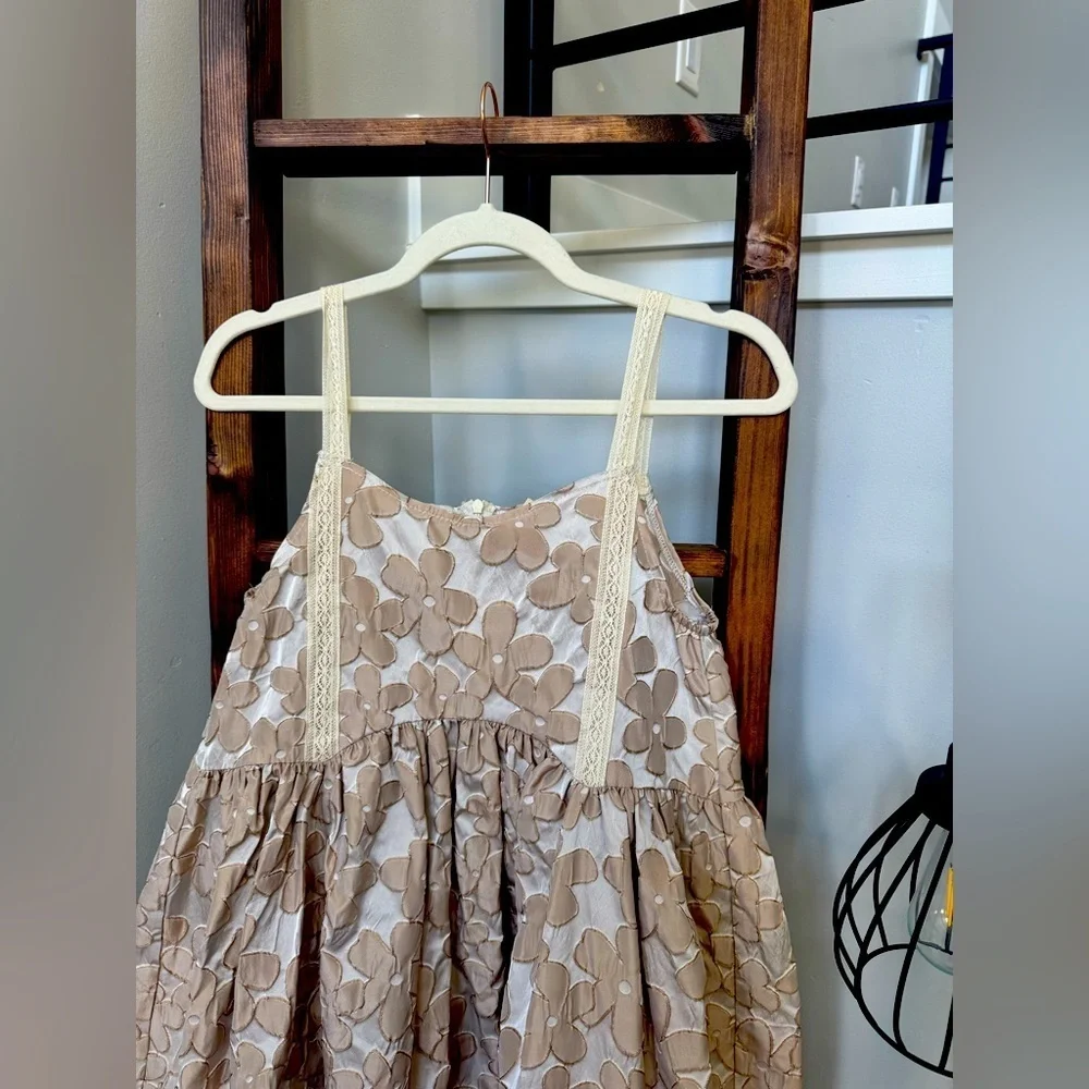 POL Beige Boho bubble tunic/dress